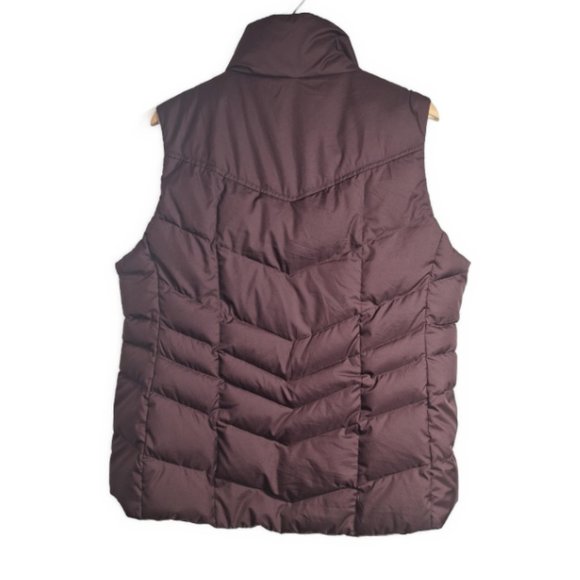 Land's End Maroon Quilted Puffer Down Vest Size Large - Picture 3 of 5